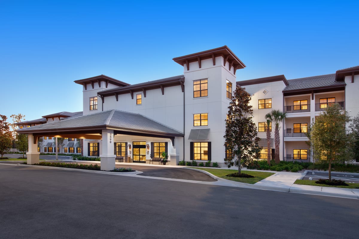 The building exterior at Keystone Place at Naples Preserve in Naples, Florida