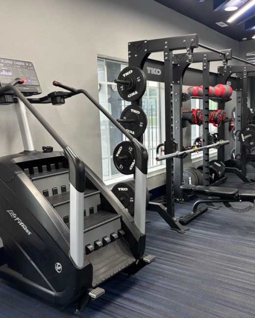 Fitness center at The Landing Lawrence in Lawrence, Kansas