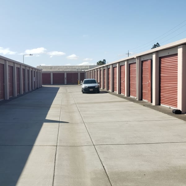 Outdoor storage units at StorQuest Self Storage in Napa, California