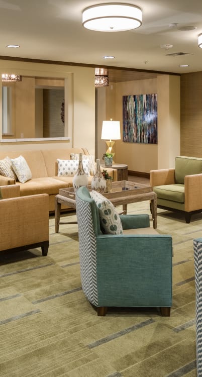 Common area at The Montera in La Mesa, California