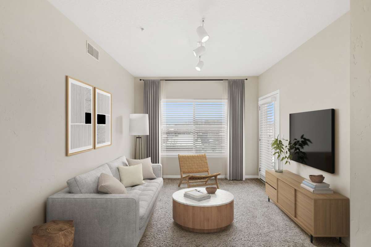 Modern living room apartment at Sugar Flats, Salt Lake City, Utah