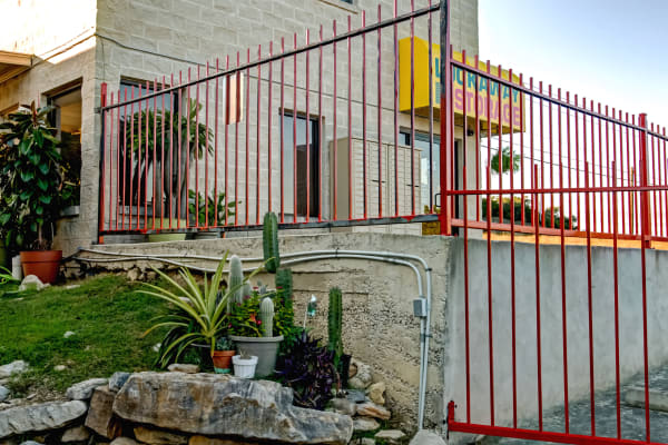 Gated entry at Lockaway Storage in San Antonio, Texas
