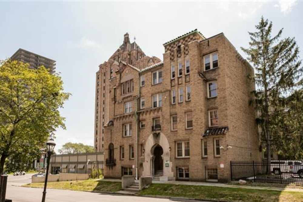 Building exterior at Detroit Living in Detroit,Michigan