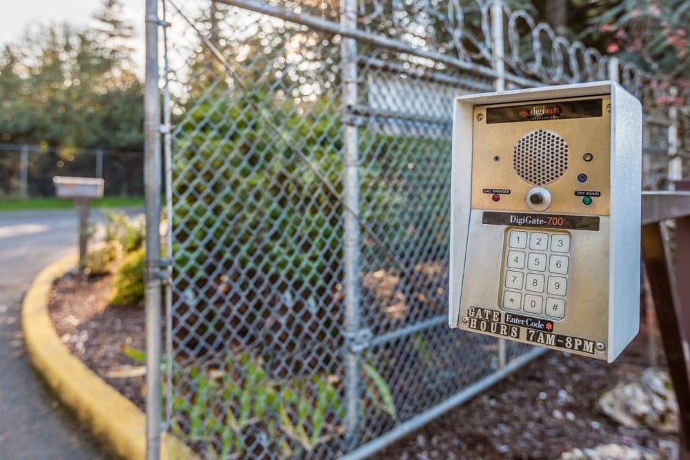 Key pad access at Safe Store Self Storage in Lakewood, Washington.