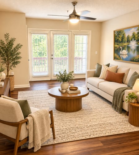 View floor plans offered at Lodge at Lakeshore in Greensboro, North Carolina