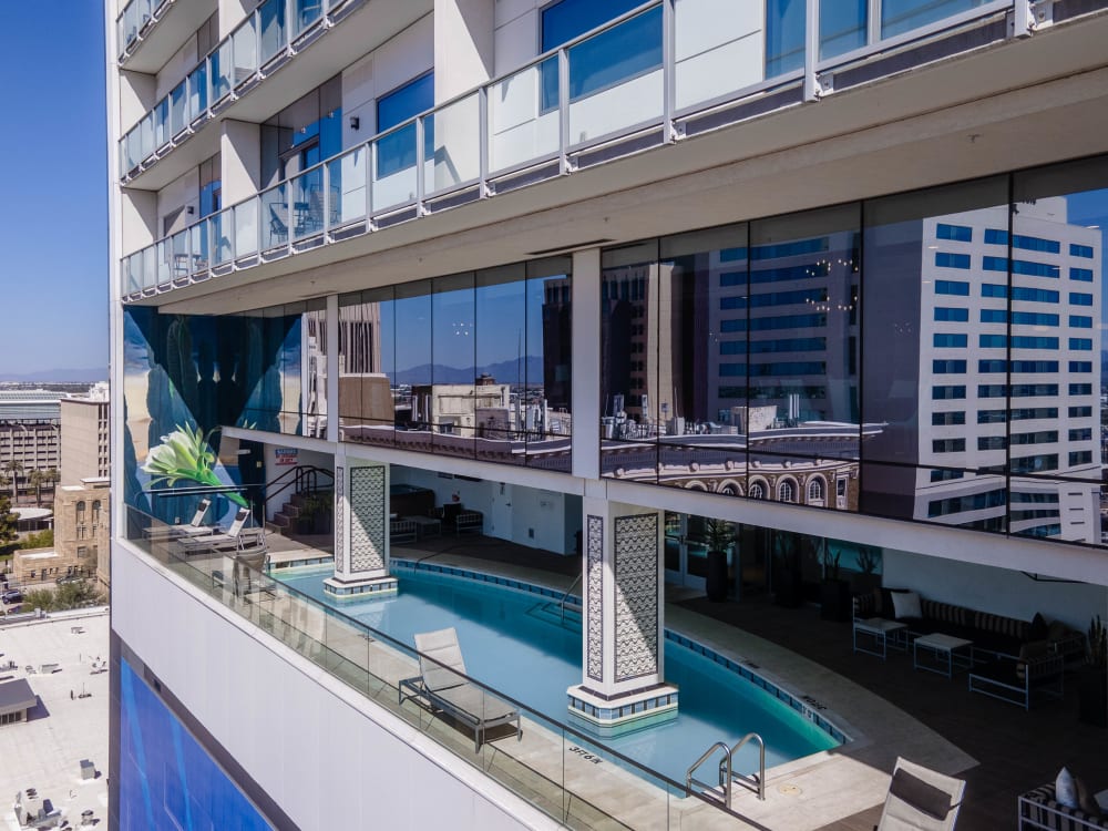 Resident lounge CityScape Residences in Phoenix, Arizona 