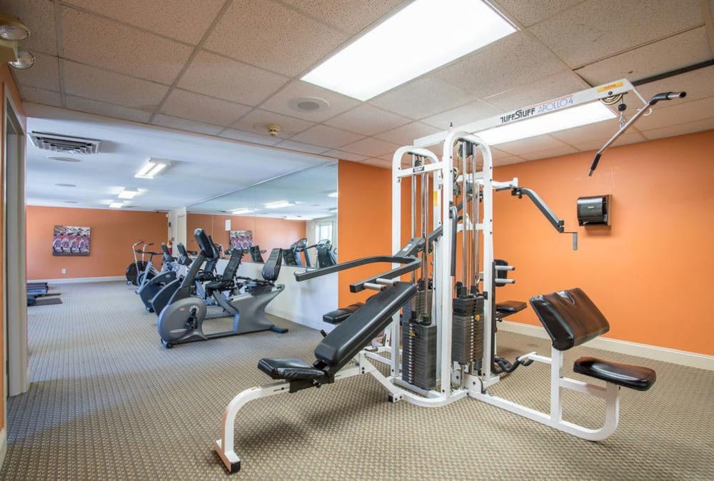 Stay healthy in our fitness center at Idylwood Resort Apartments in Cheektowaga, New York