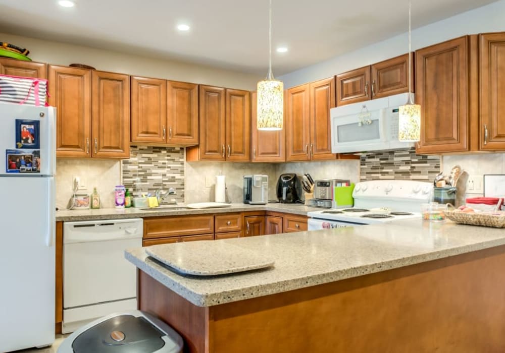 Kitchen at Terrace Lake Apartments in Bradley Beach, New Jersey