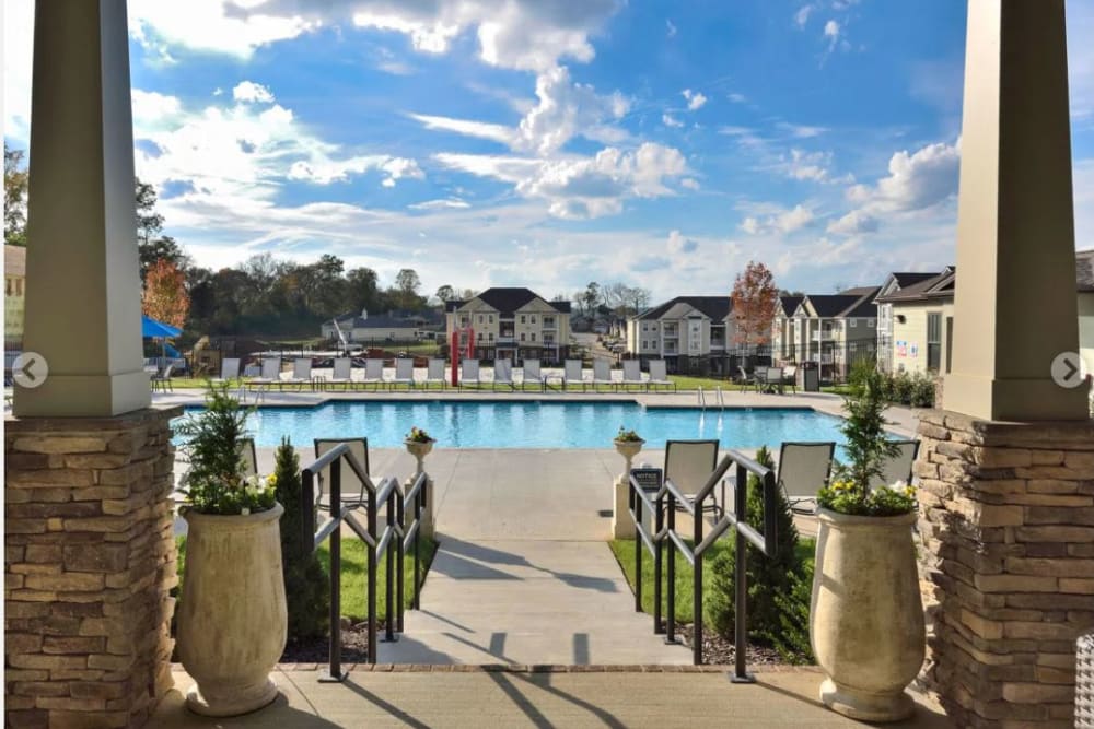 View of community swimming pool at The Retreat at Arden Village Apartments in Columbia, Tennessee