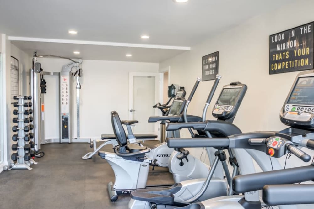 Exercise room at Carlyle Towers in Caldwell, New Jersey