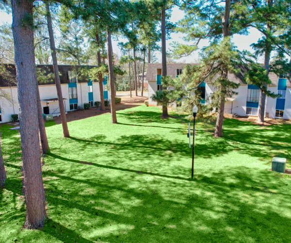 A father playing with his child on a playground at Pine Crest Apartment Homes in North Augusta, South Carolina