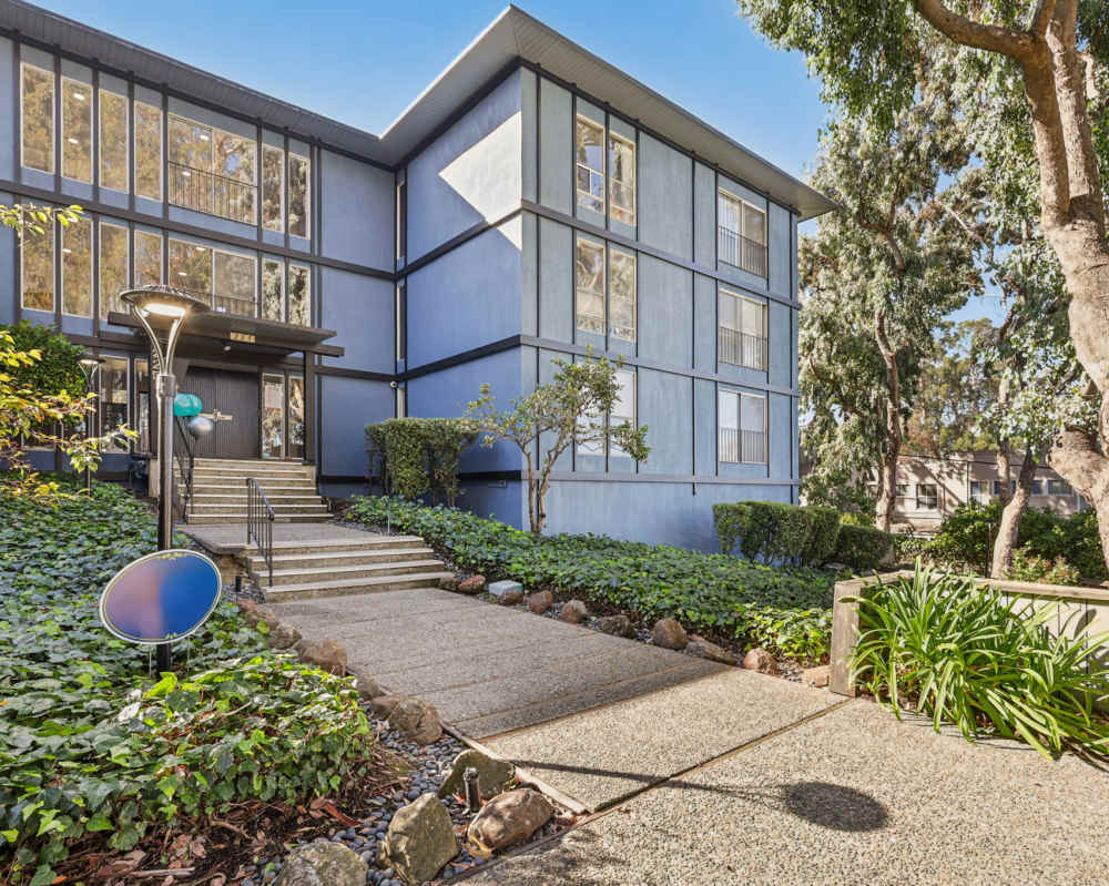 Outside stairs at 225 Clifton in Oakland, California