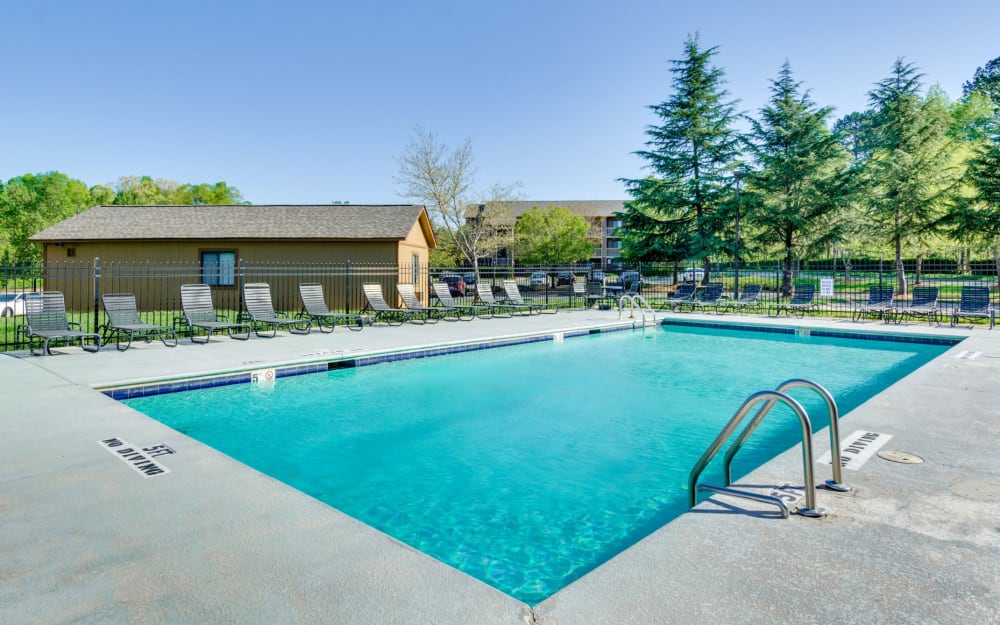 Swimming pool at Woodbrook Apartment Homes in Monroe, North Carolina