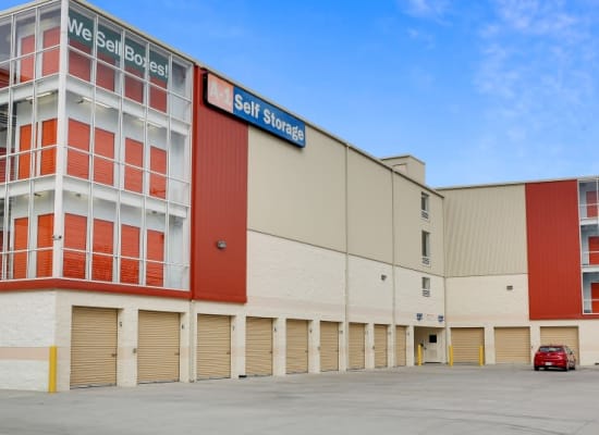 Drive-up storage units at A-1 Self Storage in Belmont, California