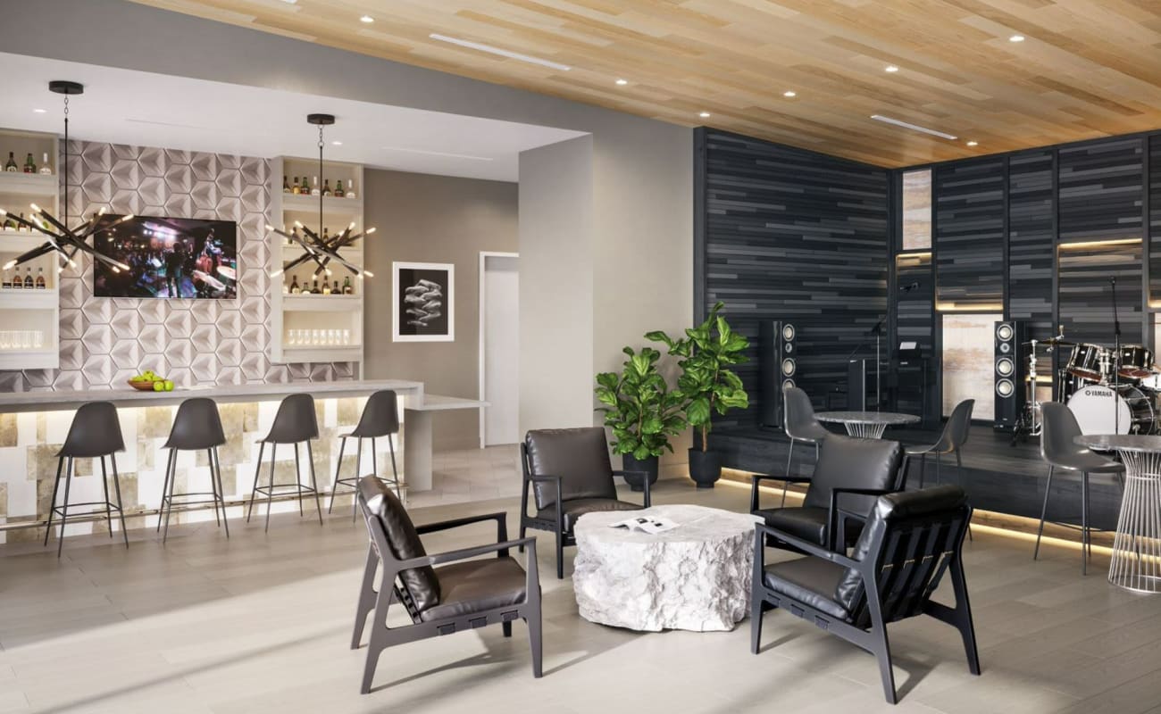 Rendering clubhouse at Queens Wedgewood-Houston in Nashville, Tennessee