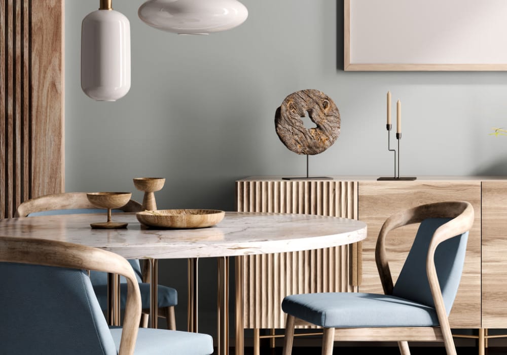 Small table and chairs in apartment at Shalimar at Plantation in Plantation, Florida