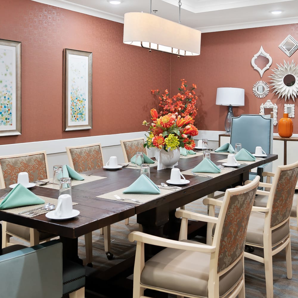 Dining room at Anthology of Plano in Plano, Texas