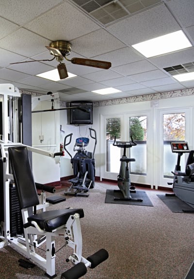Fitness center at King's Manor Apartments in Harrisburg, PA