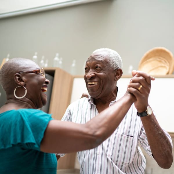 A man and a woman dance at The Atrium at Carmichael in Carmichael, California