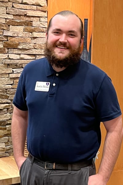 Austin Mines, memory care coordinator at The Springs at Greer Gardens in Eugene, Oregon