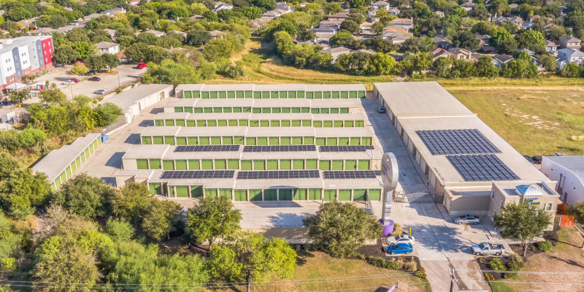 Drone view at Storage Hub - Guilbeau in San Antonio, Texas
