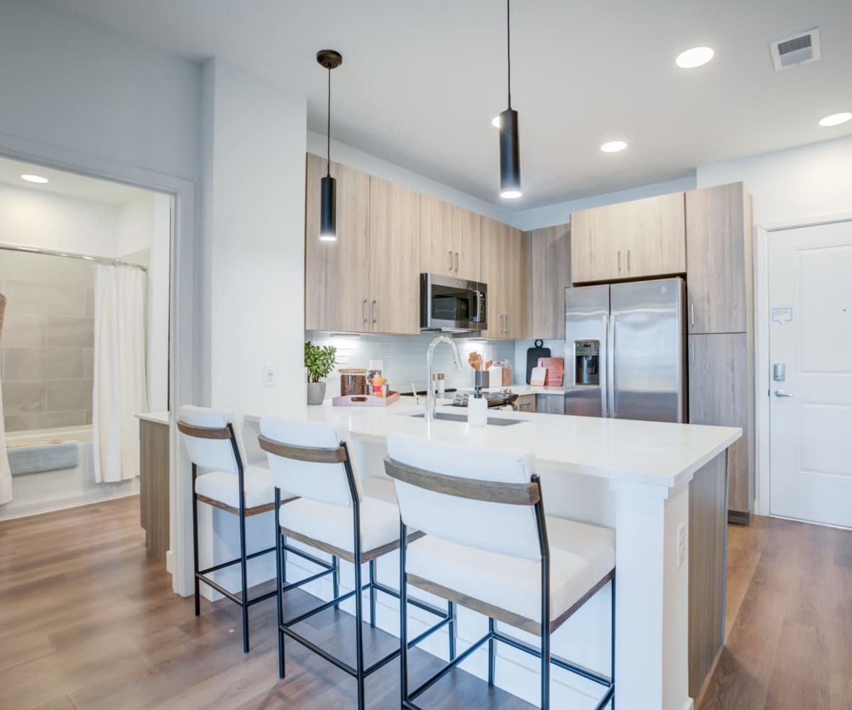 Kitchen and dining area at Afton Palms in Sanford, Florida