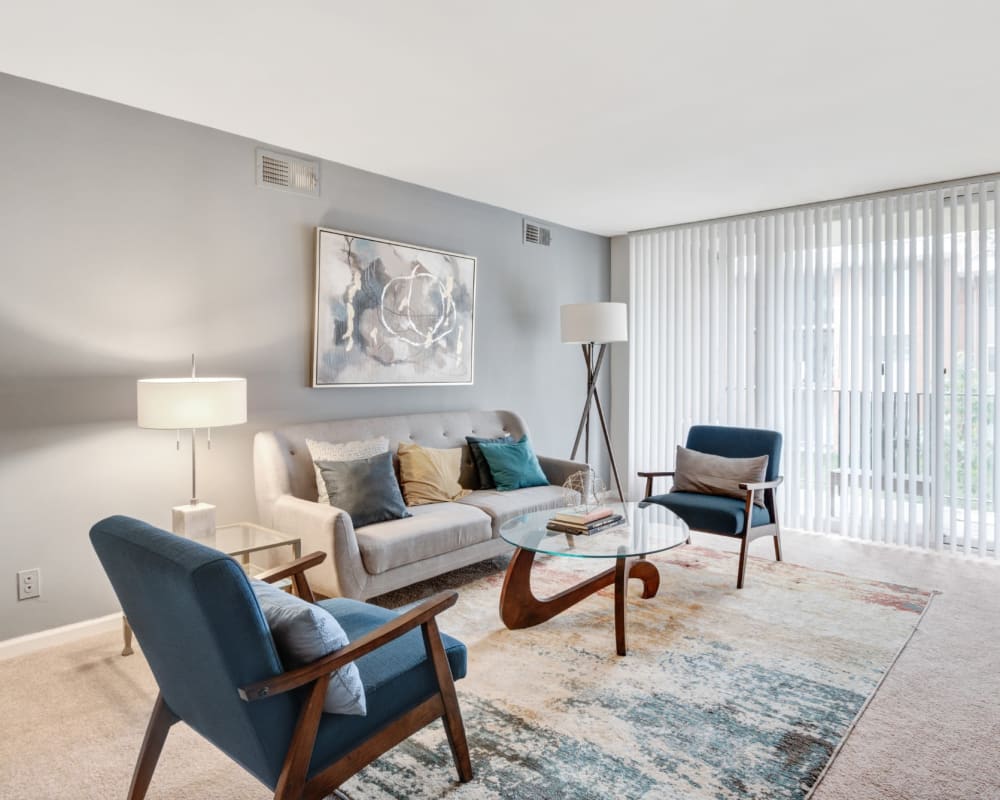 Spacious Living Room in Apartment at Willow Run at Mark Center Apartment Homes in Alexandria, VA