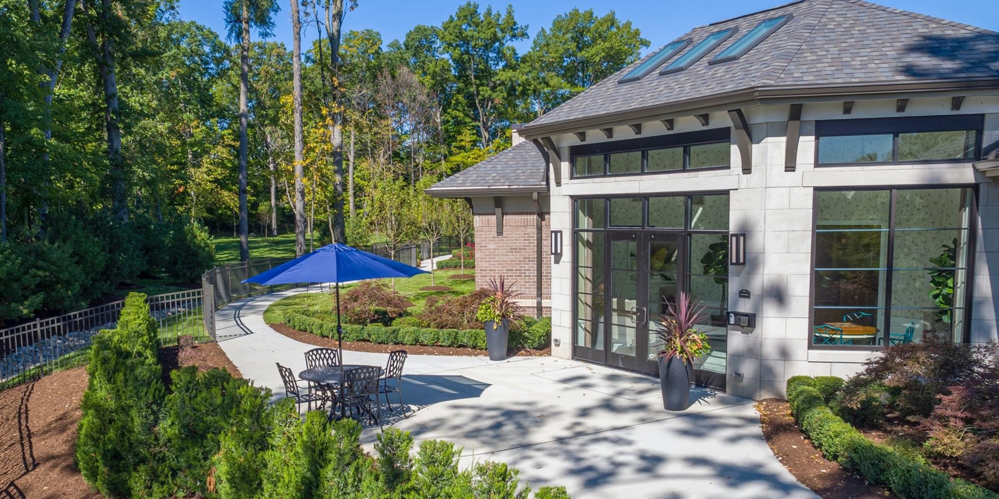 Beautiful deck with patio seating at Blossom Springs in Oakland Twp, Michigan