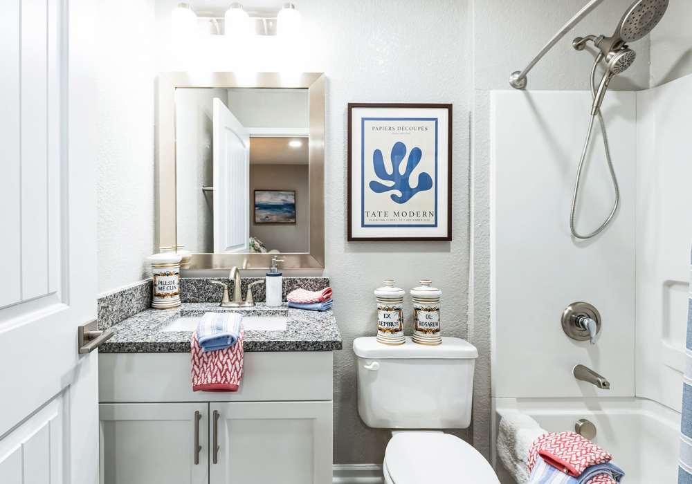 Guest Bathroom at Hidden Creek Village in Fayetteville, North Carolina