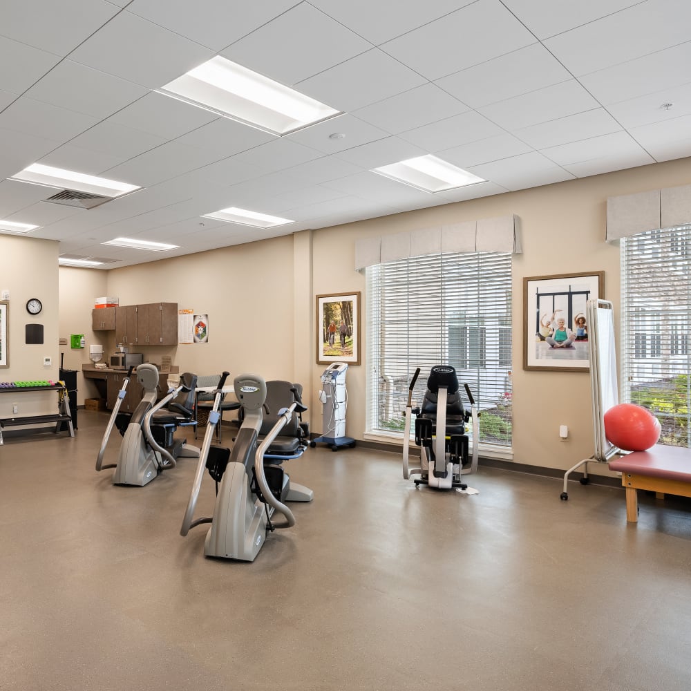 Fitness center at Anthology of Overland Park in Overland Park, Kansas
