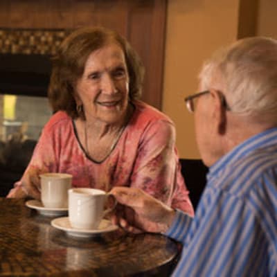 Residents playing a game at York Gardens in Edina, Minnesota