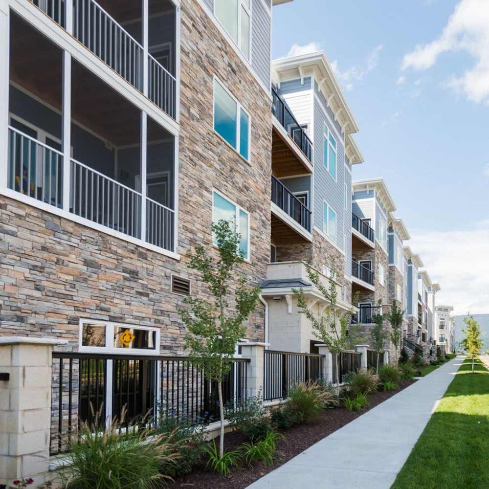 Exterior view of apartments at The Summit At Old Trail in Crozet, Virginia