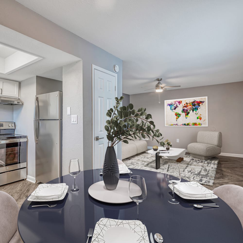 Dining area at Bayside Villas in Panama City, Florida