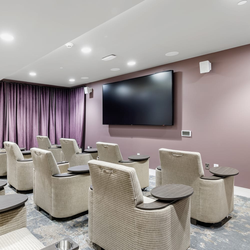 Theatre room at Anthology of Midlothian in North Chesterfield, Virginia