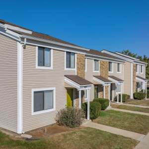Apartment buildings at Twyckenham Apartments in Lafayette, Indiana