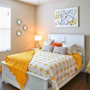 Bedroom at Messina Luxury Apartments in New Smyrna Beach, Florida