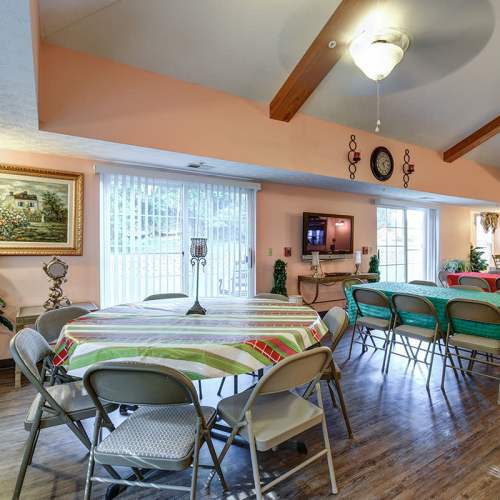 Community room at Victory Place in Barboursville, West Virginia