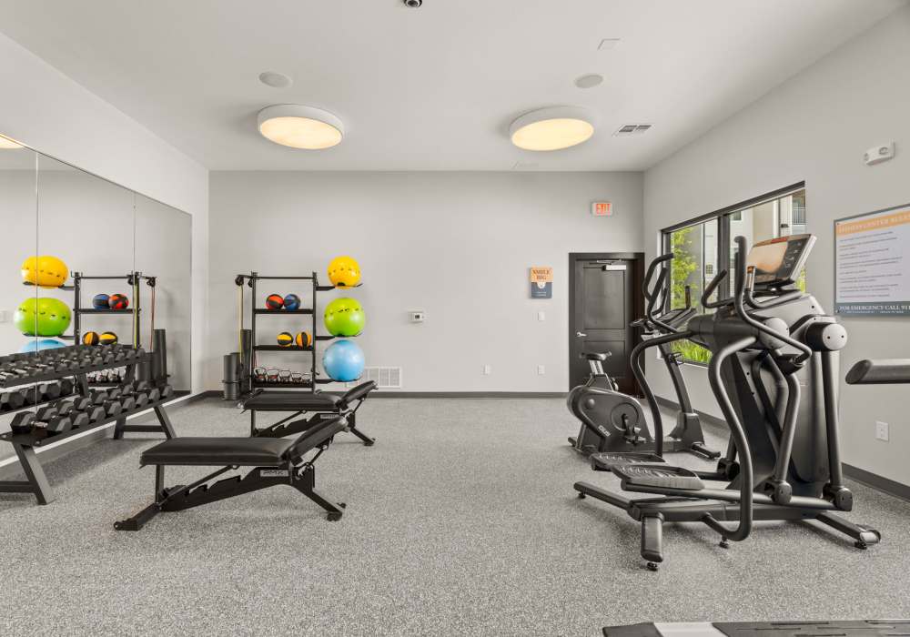 Fitness center at Walnut Springs in Seguin, Texas