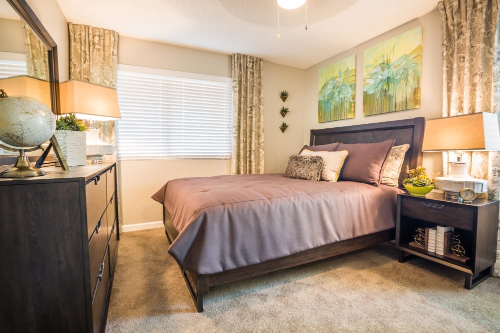 View of bedroom with large window at 4127 Arcadia in Phoenix, Arizona