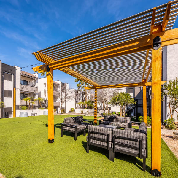 Private patios and balconies at Station 21 Apartments in Mesa, Arizona