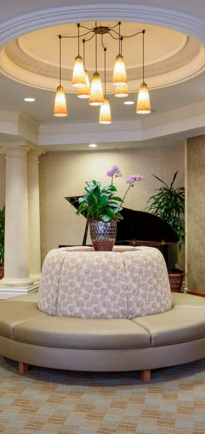 Grand Piano in the lobby of The Bellettini in Bellevue, Washington