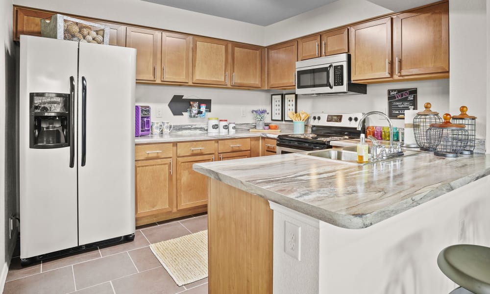 Kitchen at Portofino Apartments in Wichita, Kansas