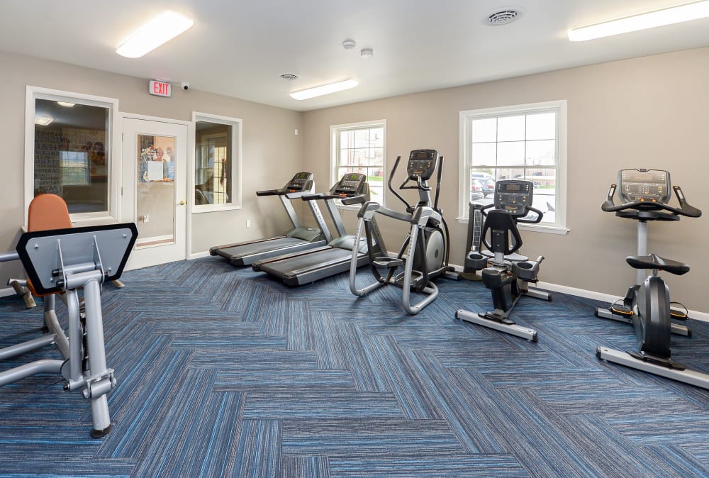 Fitness center at Eagle's Crest Apartments in Harrisburg, Pennsylvania