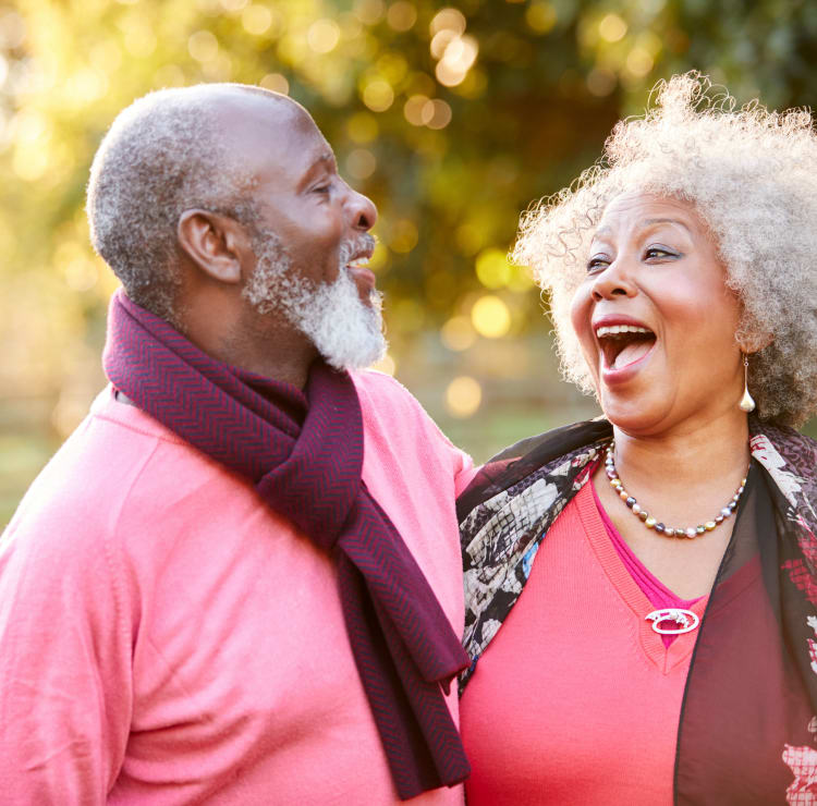 Happy couple enjoying the next chapter of their lives together at The Commons at Woodland Hills in Woodland Hills, California