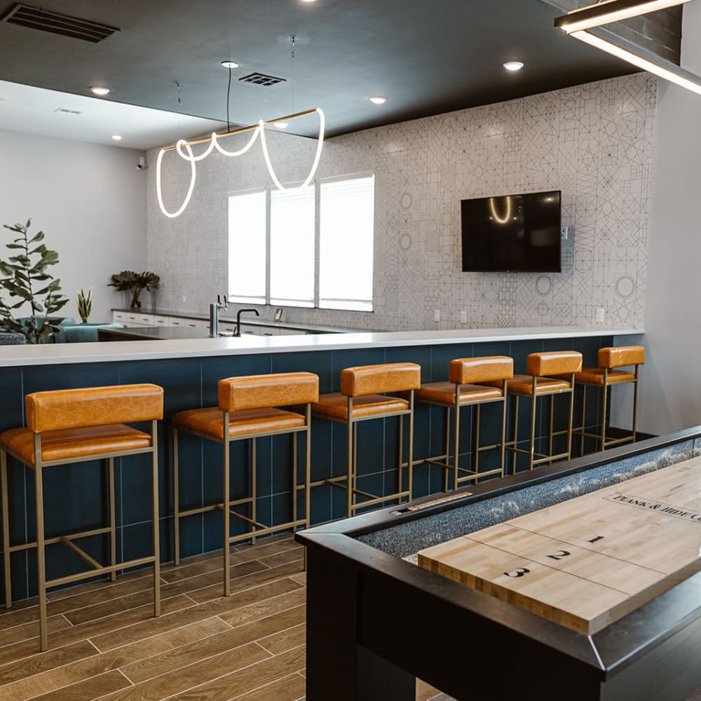 Bar area at Center West Apartments in Midlothian, Virginia