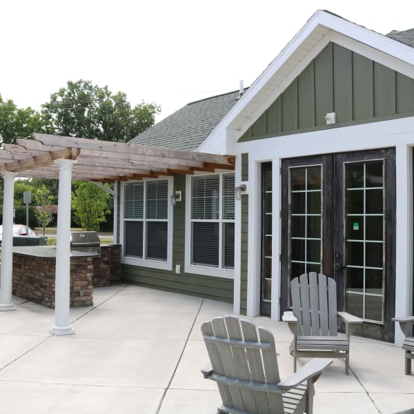 Outdoor area at The Quarters at East Lansing Cottages in East Lansing, Michigan