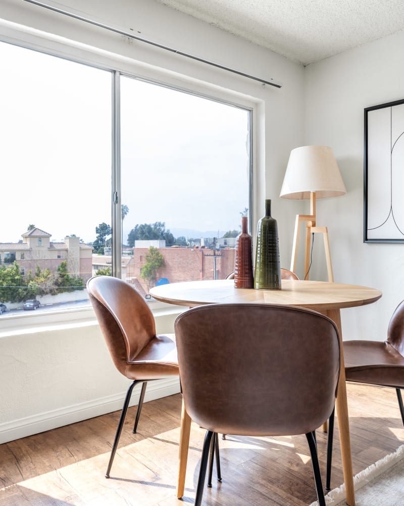 Dining room in an apartment at Playa Pacifica, Playa Del Rey, California