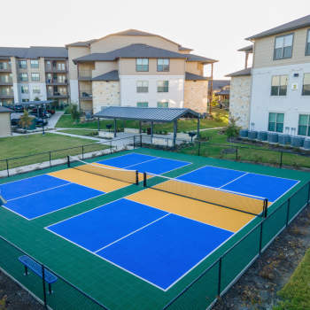 the fun Pickleball Court at Cypress Creek at Stoney Ridge in Del Valle, Texas