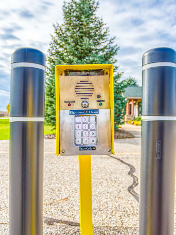 Keypad for gated entry into Devon Self Storage in Holland, Michigan