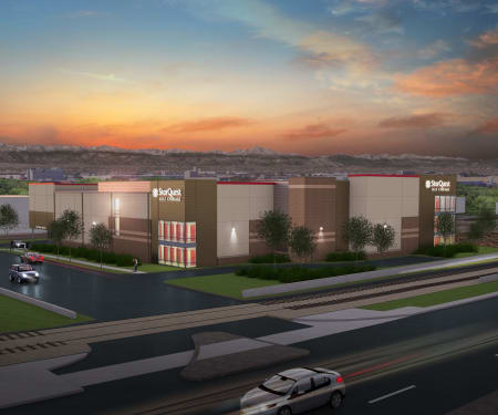 Self storage building exterior in Aurora